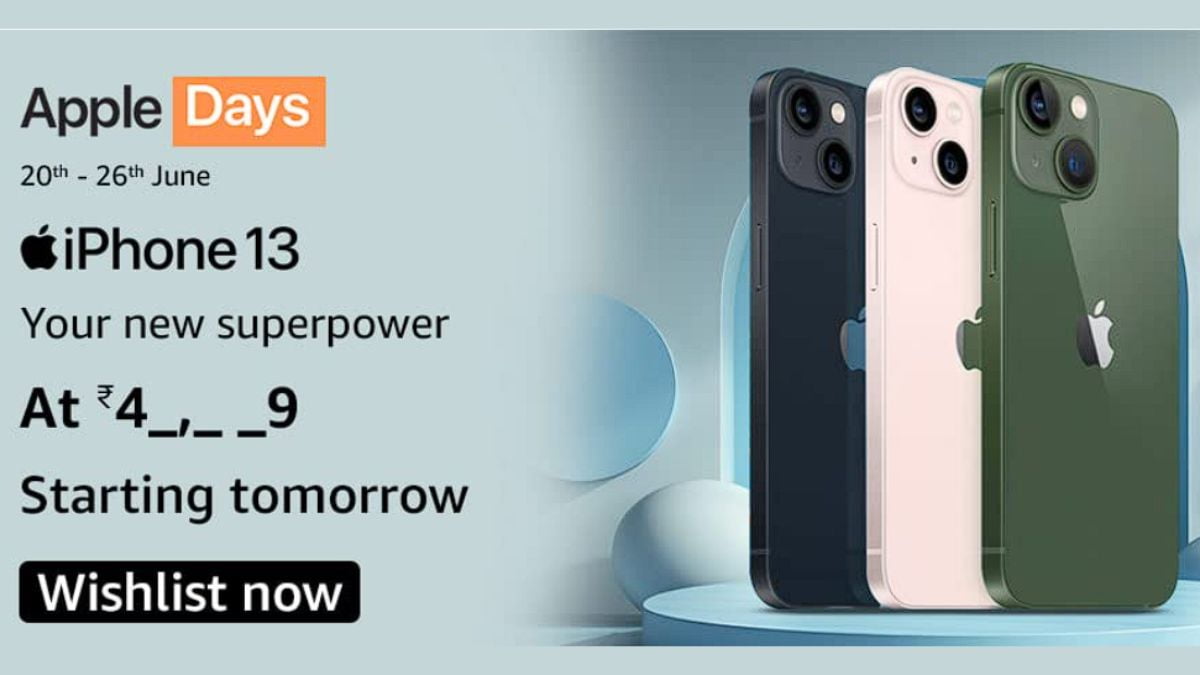 Buy iPhone 13 on Apple Days Sale has started on Amazon From 20 to 26th June