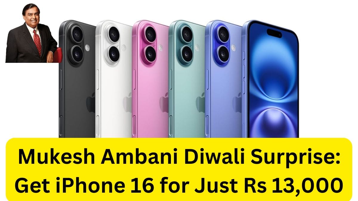 Mukesh Ambani Diwali Surprise: Get iPhone 16 for Just Rs 13,000