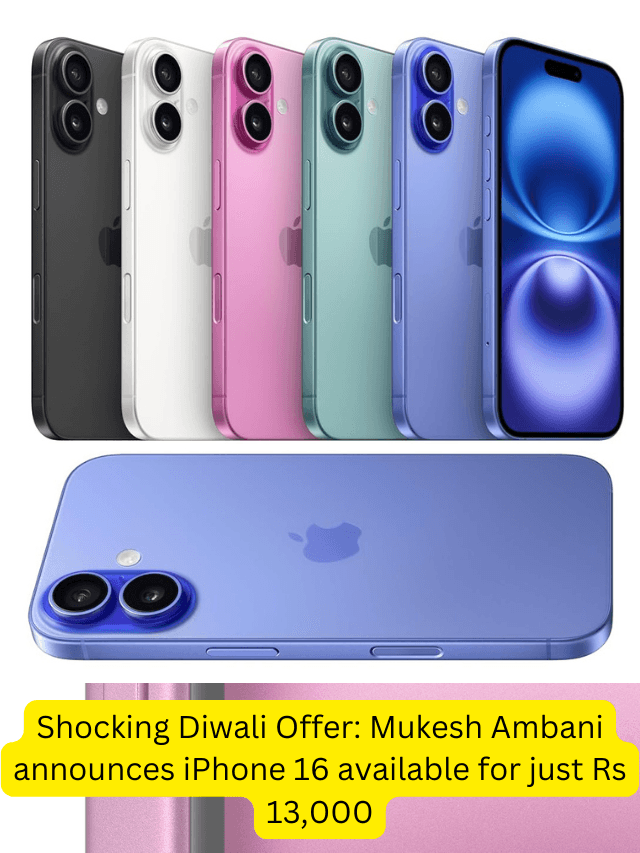 Shocking Diwali Offer: Mukesh Ambani announces iPhone 16 available for just Rs 13,000